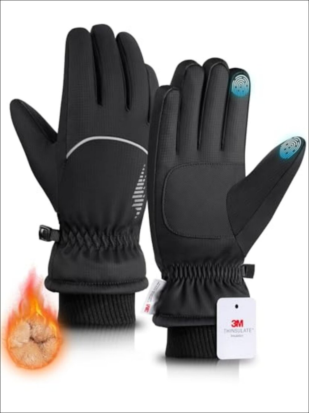 Winter Gloves Waterproof Touchscreen Thermal Insulated Snow Glove Running Ski